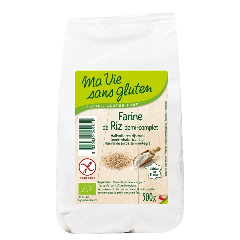 Faina de orez semiintegral - fara gluten 500g