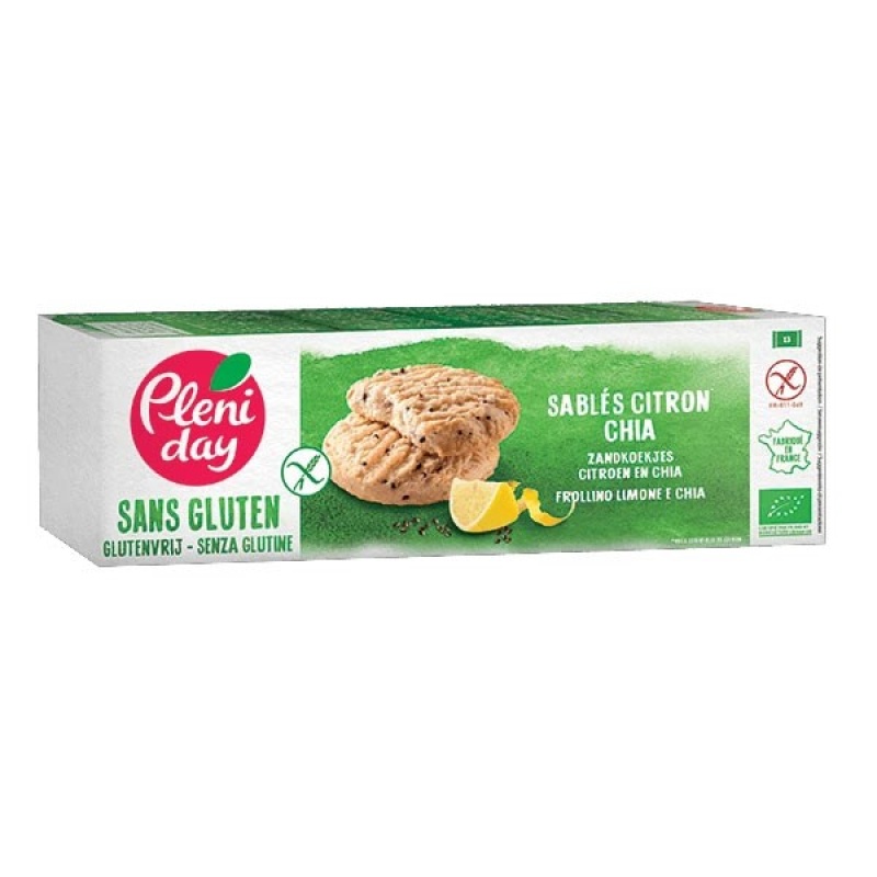 Biscuiti fara gluten cu lamaie si chia 150g