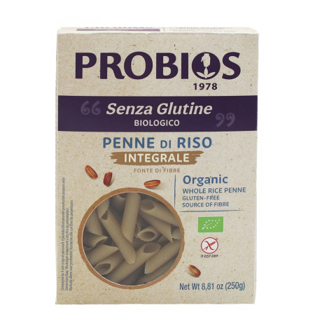 Paste fara gluten - penne de orez integral 250g