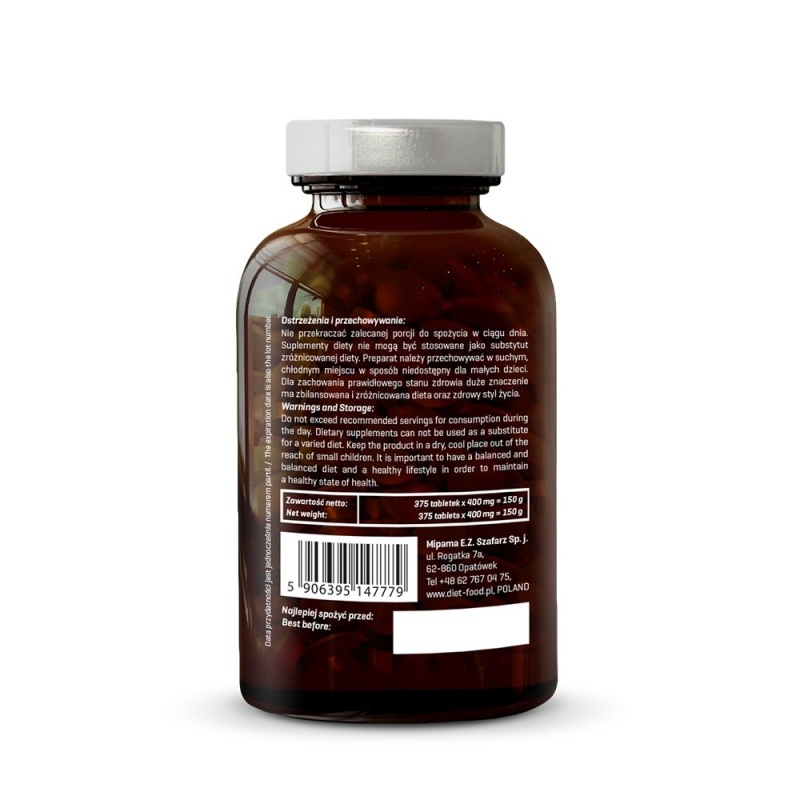 Bio Spirulina + ginseng - 375 tablete bio x 400mg - 150g