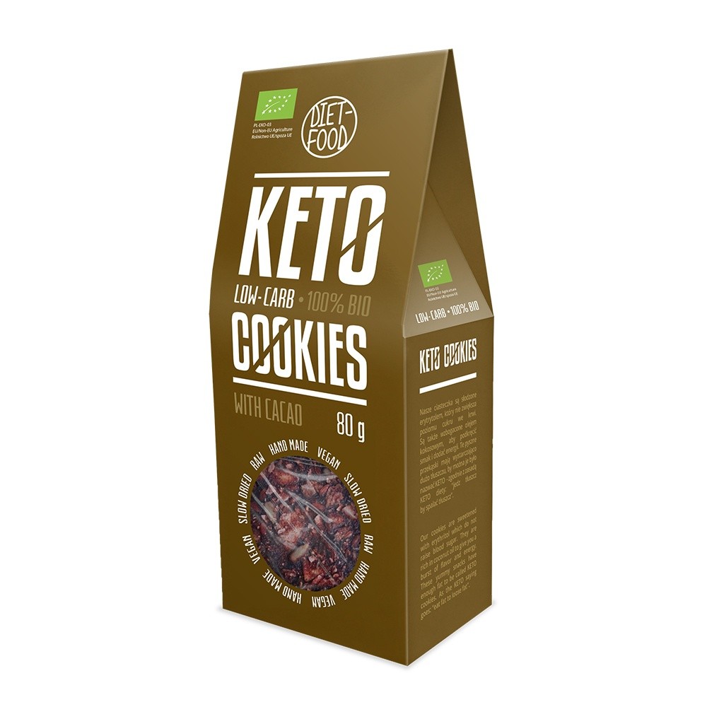 Fursecuri keto raw vegane cu cacao 80g