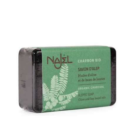 Sapun de Alep Najel cu carbune vegetal bio 100g