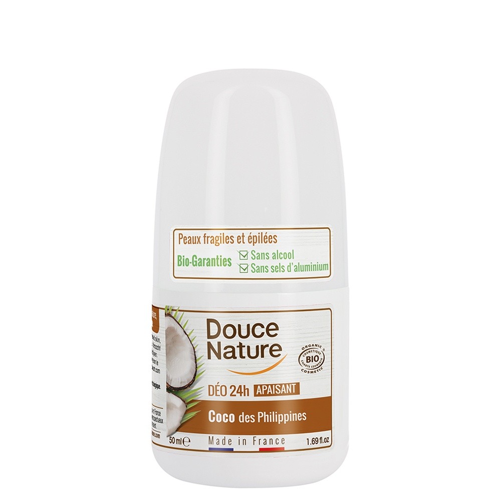 Deo roll-on calmant cu cocos - piele sensibila, epilata 50ml