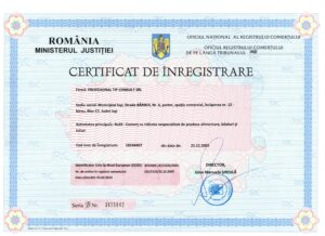 certificat inregistrare ptc nou