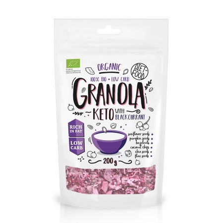 Keto Granola bio cu coacaze negre 200g