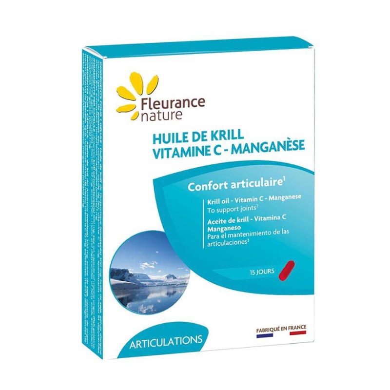 Ulei de Krill - Vitamina C - Mangan Supliment alimentar 15 gelule