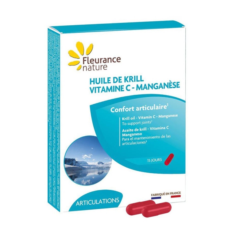 Ulei de Krill - Vitamina C - Mangan Supliment alimentar 15 gelule