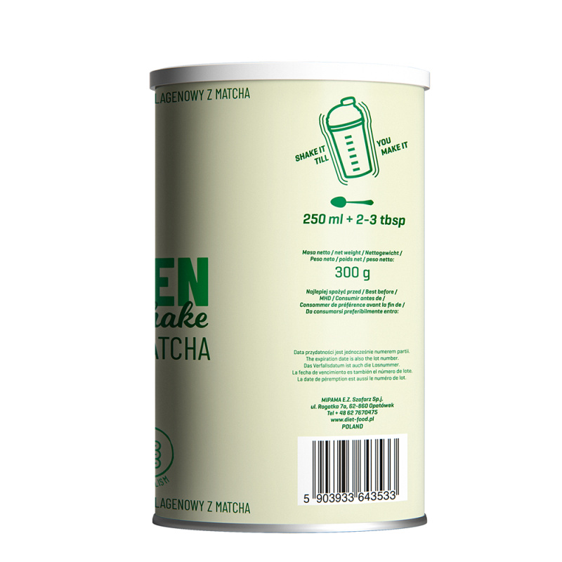 Beauty Colagen Shake cu ceai Matcha 300g