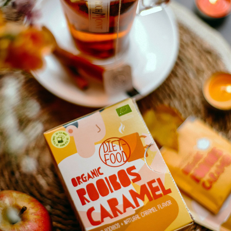 Ceai Rooibos bio cu caramel 20 pliculețe