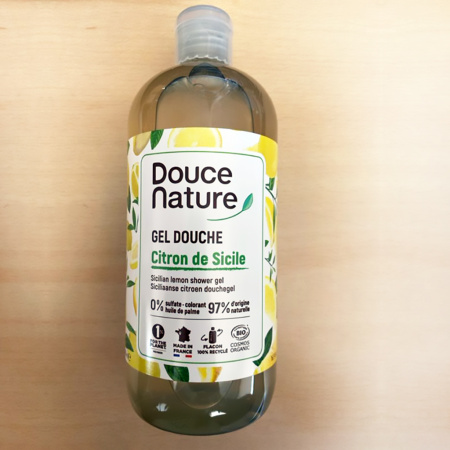 Gel de dus natural cu lămâie de Sicilia 500ml certificat bio