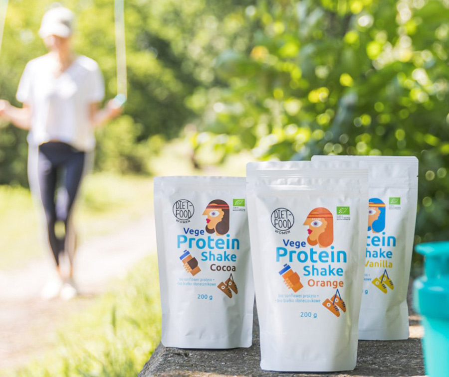 Gama de shake proteic cu proteine vegane