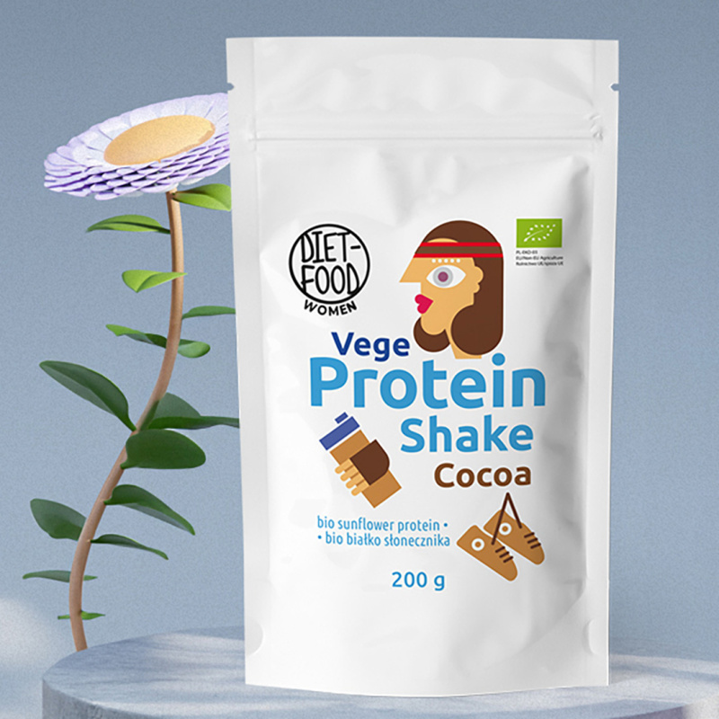 Shake proteic cu proteine vegane si aroma de cacao 200g