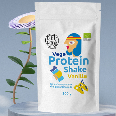 Shake proteic cu proteine vegane si aroma de vanilie