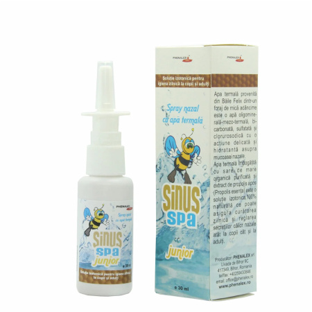 Spray nazal cu apa termala si sare de mare Sinus Spa Junior 30ml